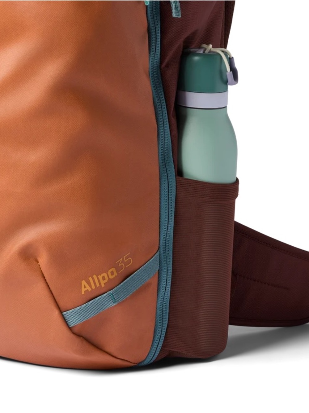 cotopaxi Allpa Backpack in burnt orange with teal accents - Picture 4 of 11
